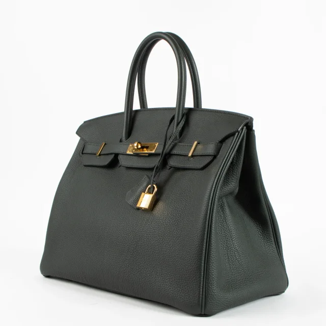 Hermès Birkin 35 Vert Foncé Togo GHW in Green Togo leather from Labellov, photo 3 of 12