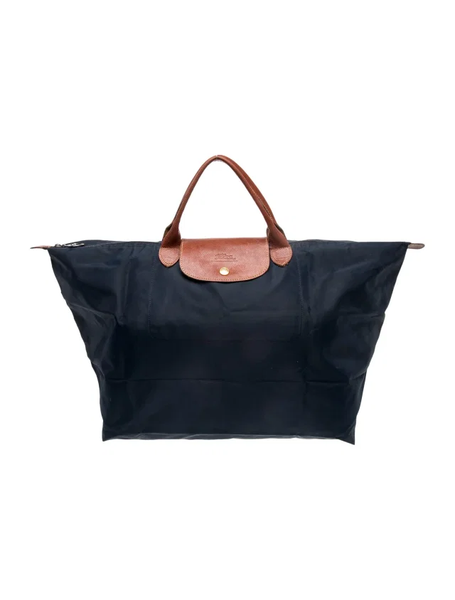 Longchamp Nylon Tote in blue Nylon from The RealReal