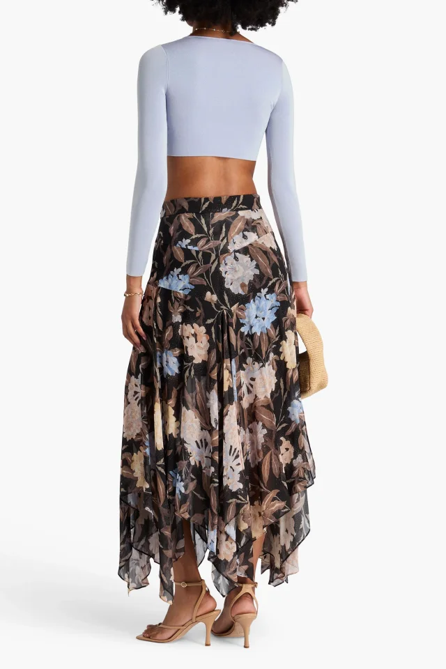 Zimmermann Cropped Metallic Knitted Top in Light blue, photo 3 of 4 from THE OUTNET