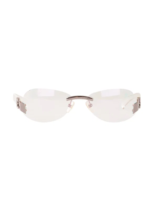 Chanel Vintage Transparent Rimless CC Sunglasses from Luxury Promise