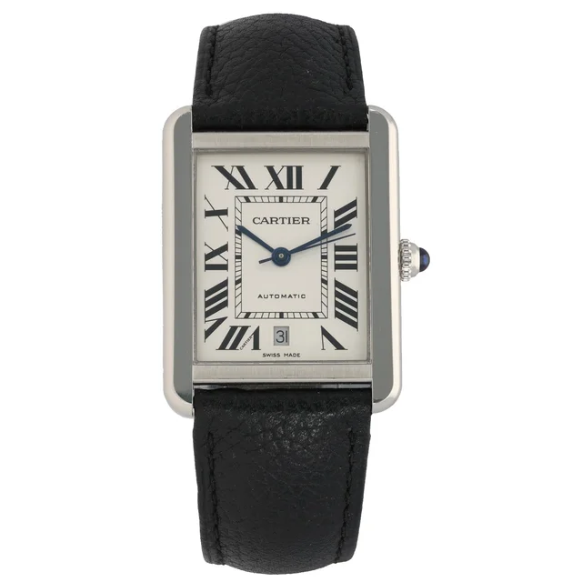 Cartier Tank Solo WSTA0029 31mm Stainless Steel Watch in Leather from H&T