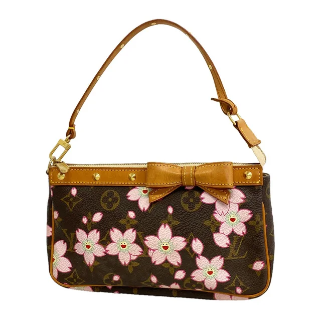 Louis Vuitton Pouch Monogram Cherry Blossom Takashi Murakami Collaboration from The Reluxe