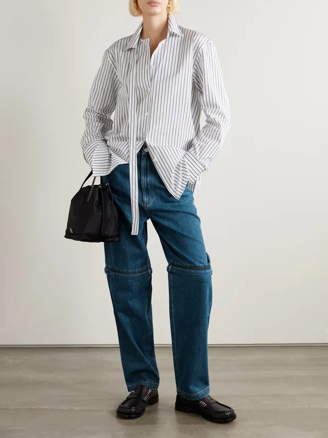 TIBI Lars convertible high-rise tapered jeans in Blue, photo 2 of 2 from NET-A-PORTER (Canada)