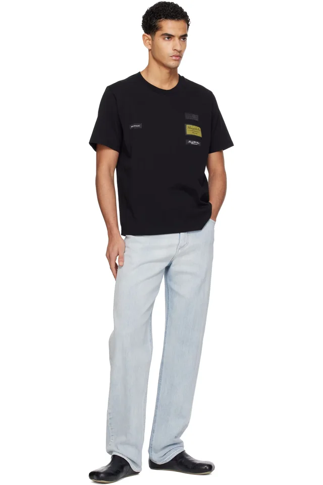 MM6 Maison Margiela Black Label Patch T-shirt, photo 4 of 4 from SSENSE