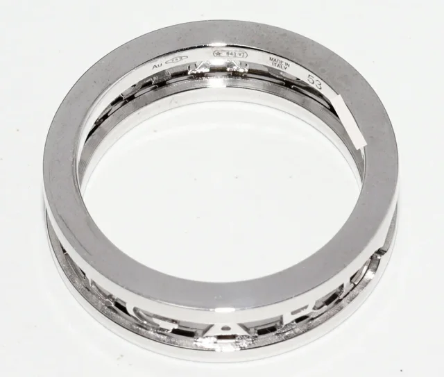 Bvlgari B.zero1 Au750 White Gold Ring Size 53 in White from LuxUness, photo 4 of 5