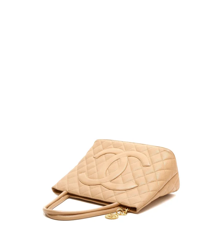Chanel CC Medallion Caviar Tote Bag in Caviar leather from A Retro Tale, photo 4 of 9