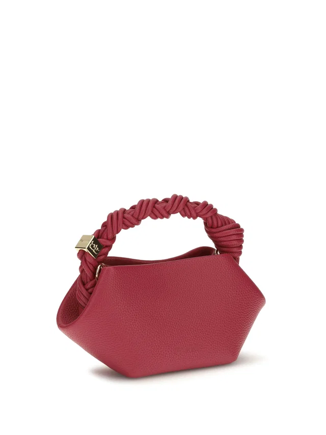 GANNI Bou Shoulder Bag — Red Recycled Polyester in Red Caviar leather from HEWI
