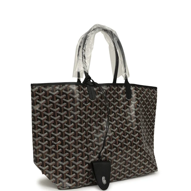 Goyard Goyardine Black Saint Louis PM Tote Bag Palladium Hardware in Black Calfskin from Madison Avenue Couture, photo 2 of 2