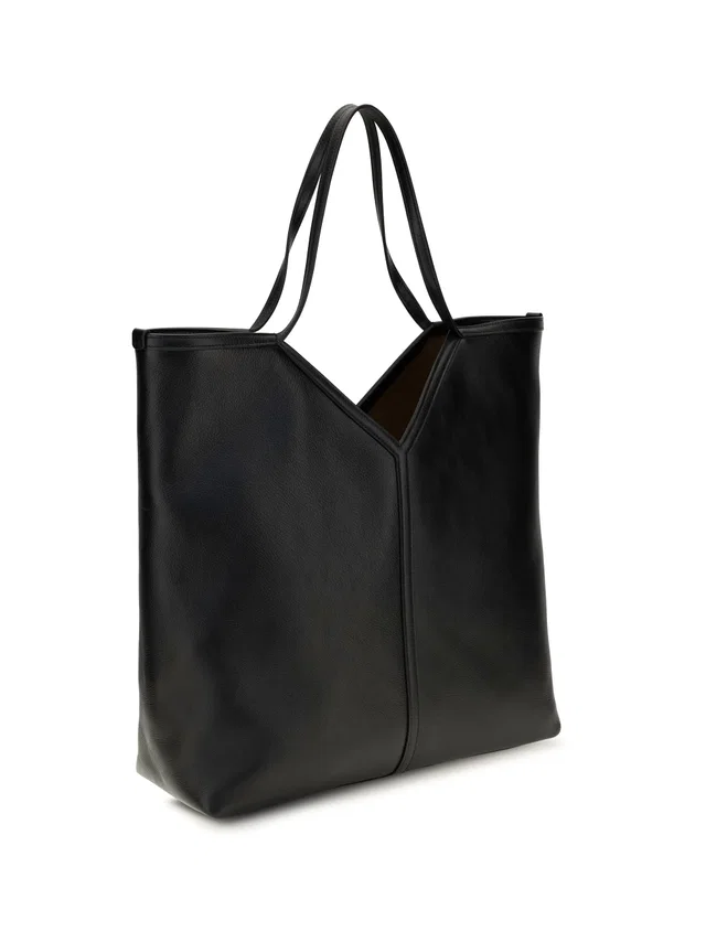 Saint Laurent Tote Bag — Black Calf Leather in Black Calfskin from HEWI