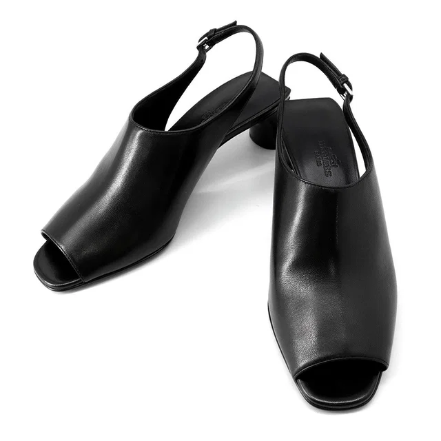 Hermès Marly 45 BlackH261097Z Nappa Leather Size 37 in Nappa leather from GALLERY RARE