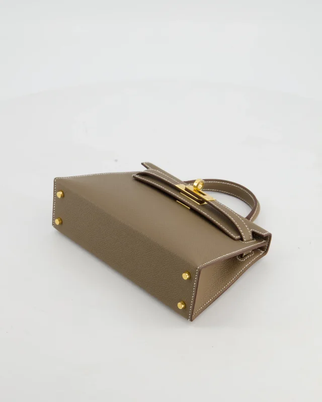 HOT* Hermès Mini Kelly II 20 Bag in Taupe Epsom leather from Sellier, photo 19 of 24