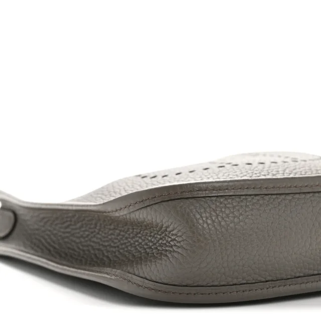 Hermès Taurillon Clemence Evelyne TPM Etain in Taupe Clemence leather from FASHIONPHILE, photo 9 of 13