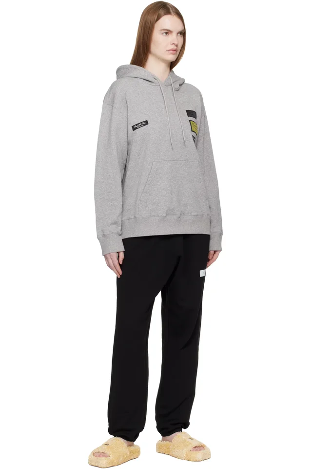 MM6 Maison Margiela Gray Cotton Hoodie, photo 4 of 4 from SSENSE