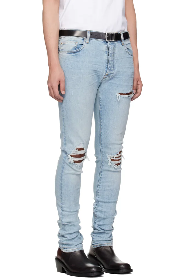 AMIRI Blue Croc MX1 Jeans, photo 2 of 5 from SSENSE
