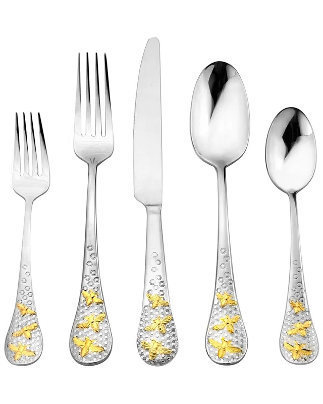 Godinger Buzz 24kt Gold-Plated 20pc Flatware Set, image 1 of 1 from Rue La La