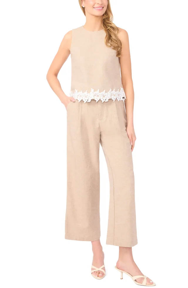 CeCe Bow Tie Waist Ankle Wide Leg Pants, photo 4 of 5 from Nordstrom Rack