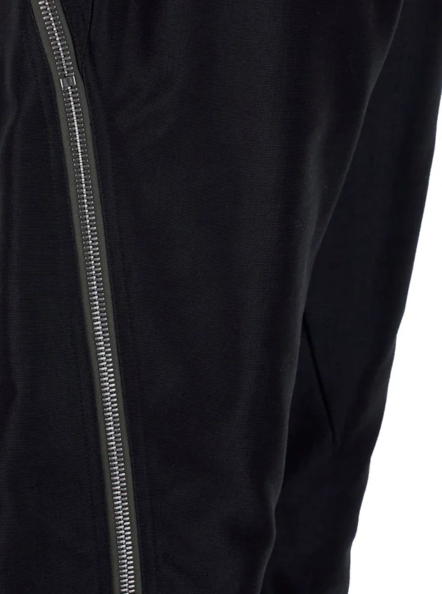 Rick owens Men's 'Bolan Banana' Black Stretch Cotton Pants with Zip Details in Black 62% Cotton 38% Nylon, photo 6 of 6 from Gaudenzi Boutique