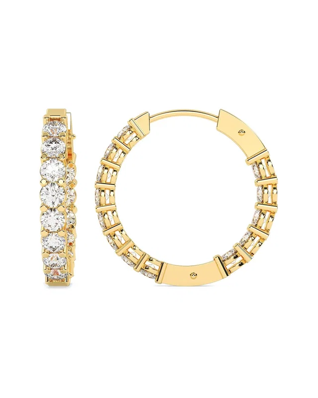 Lab Grown Diamonds 14K 4.00 ct. tw. Lab-Grown Diamond Earrings, image 1 of 1 from Rue La La