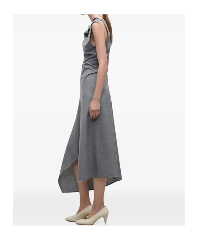 Victoria Beckham Draped Asymmetric Hem Midi Dress, photo 3 of 5 from SENSER