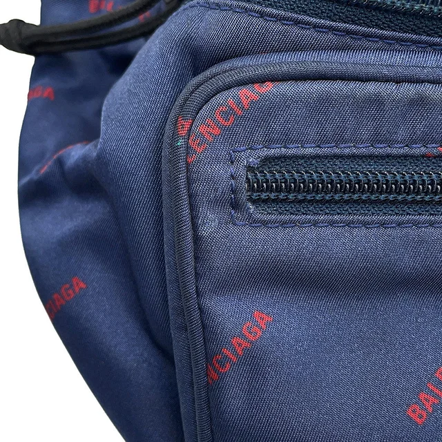 Balenciaga Explorer Belt Pack Crossbody Bag Navy/Red482389 Nylon in Navy Nylon from GALLERY RARE, photo 8 of 19