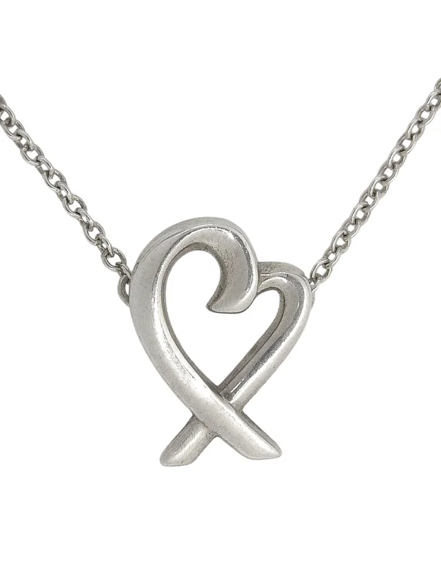 Tiffany & Co. 925 Loving Heart Necklace Silver in Silver from VINTAGE QOO TOKYO