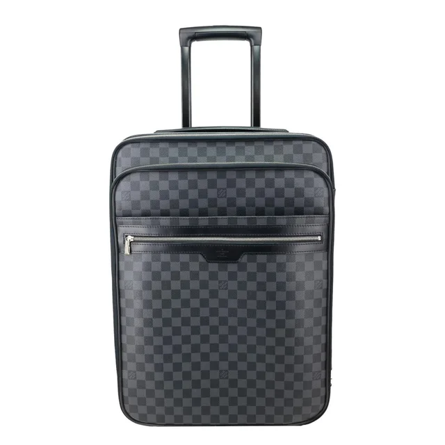 Louis Vuitton Pegase 55 Damier Graphite Business Suitcase Travel Bag Black in Black Coated canvas from Dallas Designer Handbags