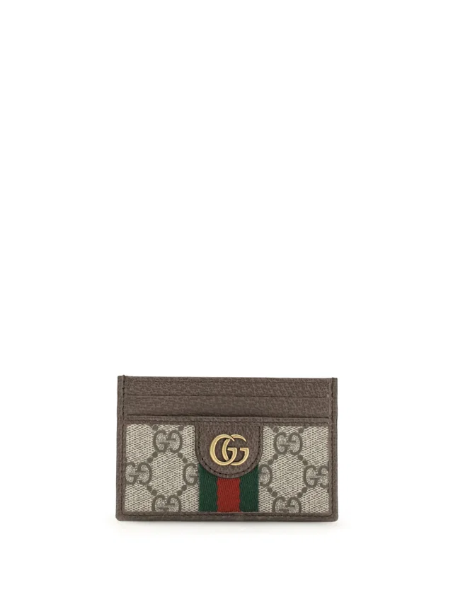 Gucci Ophidia Card Case — Beige Polyurethane; Polyamide Wallet in Beige Coated canvas from HEWI
