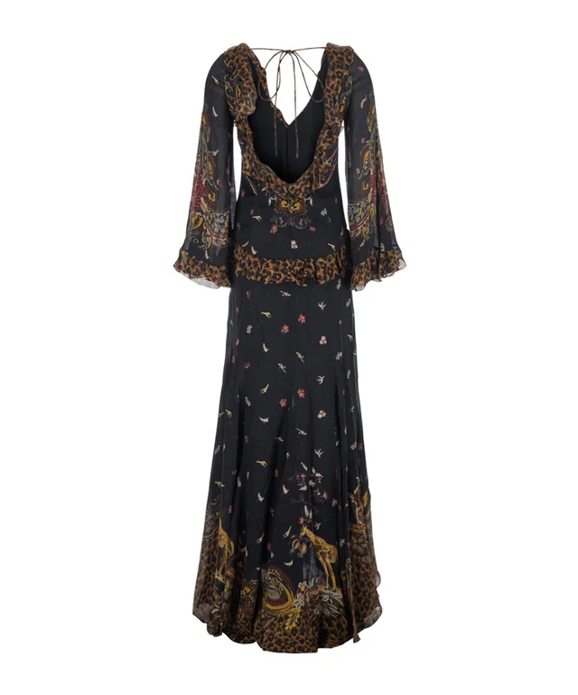 Etro Long Dress with V-Neck, photo 2 of 3 from SENSER