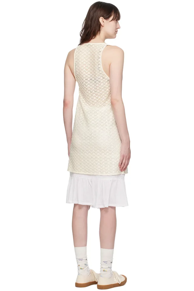 GANNI Off-White Hardware Minidress, photo 3 of 4 from SSENSE