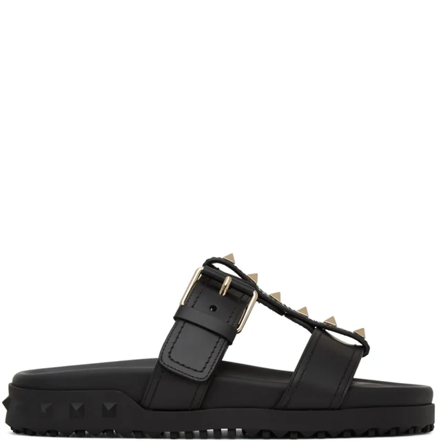 VALENTINO GARAVANI Rockstud Flat Base Slide, Black from Cultstatus, photo 1 of 1