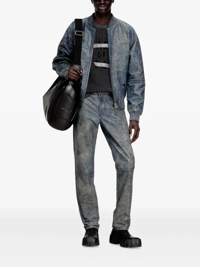 Diesel L-Cobb leather bomber jacket, photo 2 of 2 from FARFETCH