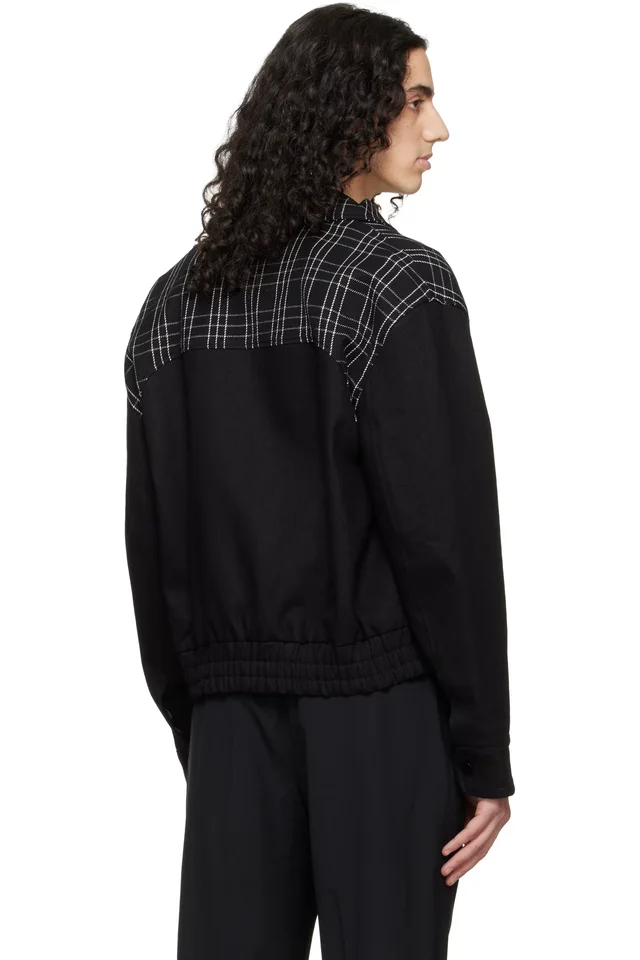 Ernest W. Baker Black Varsity Jacket, photo 3 of 4 from SSENSE