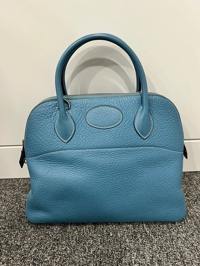 Hermès Taurillon Blue Jean SV Bolide 31 in Blue from Luxury Promise