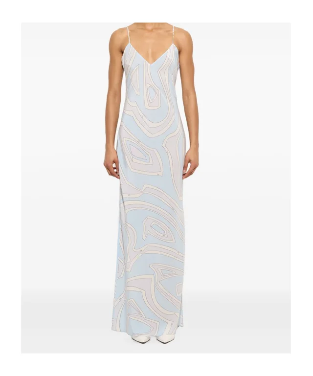 Emilio Pucci Labirinto-print crêpe de chine dress, photo 2 of 5 from SENSER