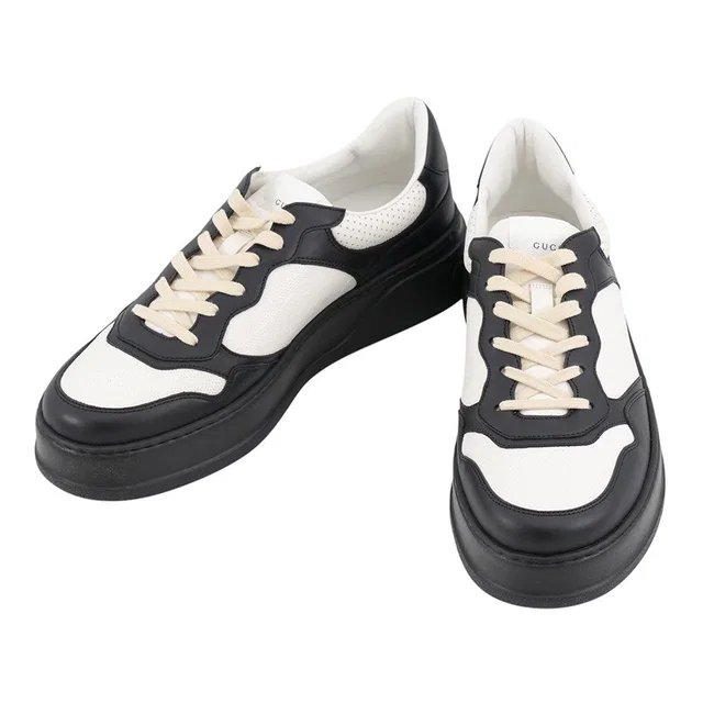 Gucci Sneakers Chunky White/Black669582 Leather PVC Size 11 1/2 in White Leather from GALLERY RARE