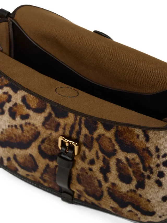 Etro medium Pony bag in velvet with leopard motif, photo 5 of 6 from SENSER