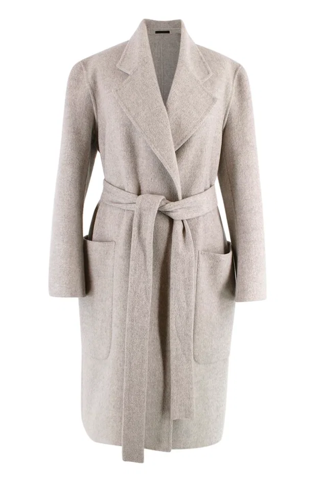 Acne Studios grey carise double face wool & cashmere coat in Grey Cashmere from HEWI