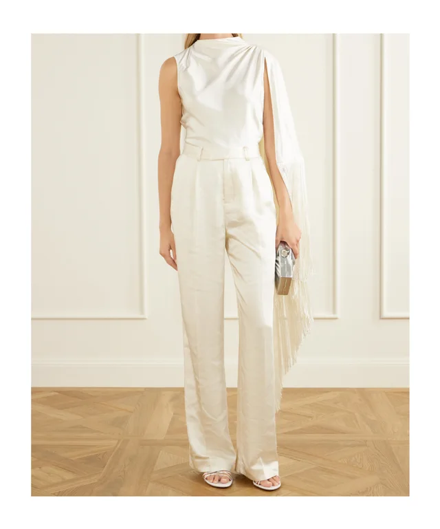 Self-Portrait Asymmetrical patchwork top with tassel trim, photo 3 of 5 from SENSER