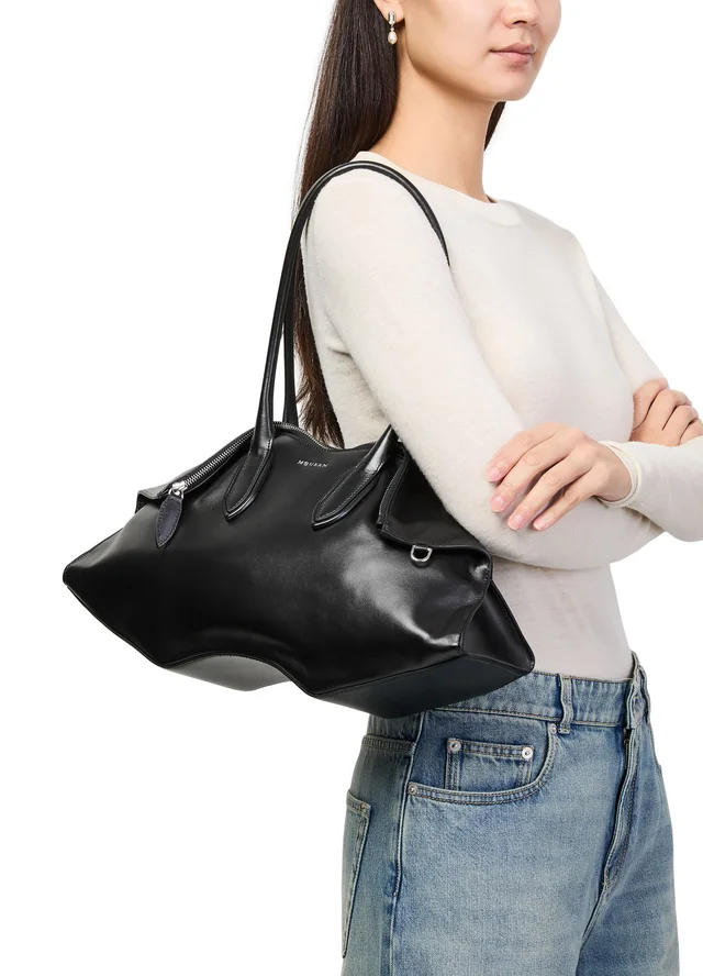 MCQUEEN Manta handbag in Black Calf leather, photo 2 of 8 from 24S (US)