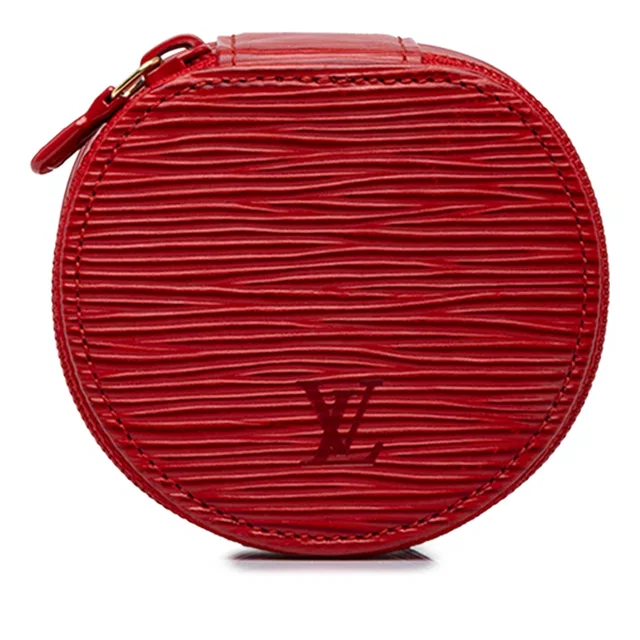 Red Louis Vuitton Epi Ecrin Bijoux Pouch in Red Leather from Designer Revival