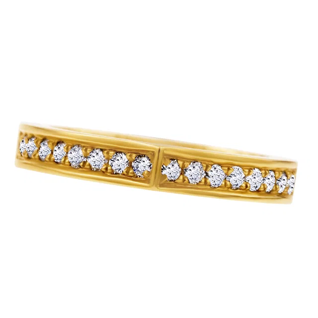 Cartier flat "C" 18k gold ring with 0.36 cts in diamonds in Gold Yellow Gold from Gray And Sons
