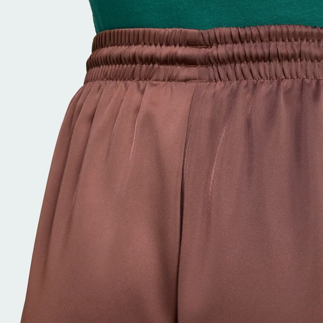 Adidas Adicolor Satin Wide Leg Track Pants in Brown, photo 6 of 6 from adidas (US)