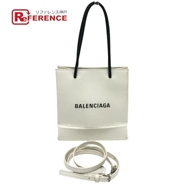 Balenciaga Shopping Tote Bag Shoulder Handbag Leather White in white Leather from Poshmark