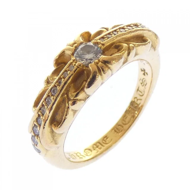 Chrome Hearts Baby Classic Floral Cross Dmnd Pave Ring from The Reluxe
