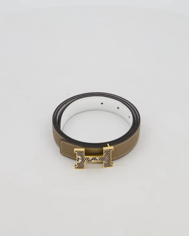 Hermès H Belt in Taupe Swift leather from Sellier, photo 2 of 5