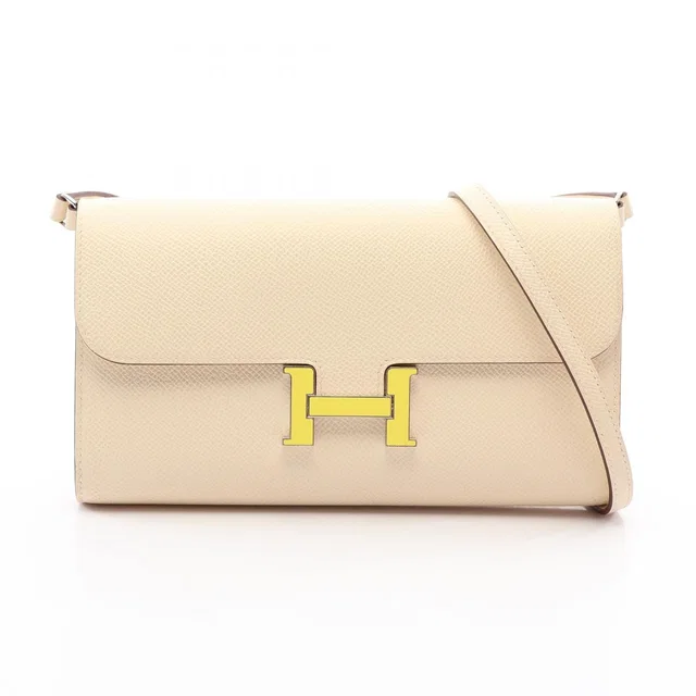 Hermès Shoulder Bag Constance Long to Go Nata Lime in Epsom leather from The Reluxe