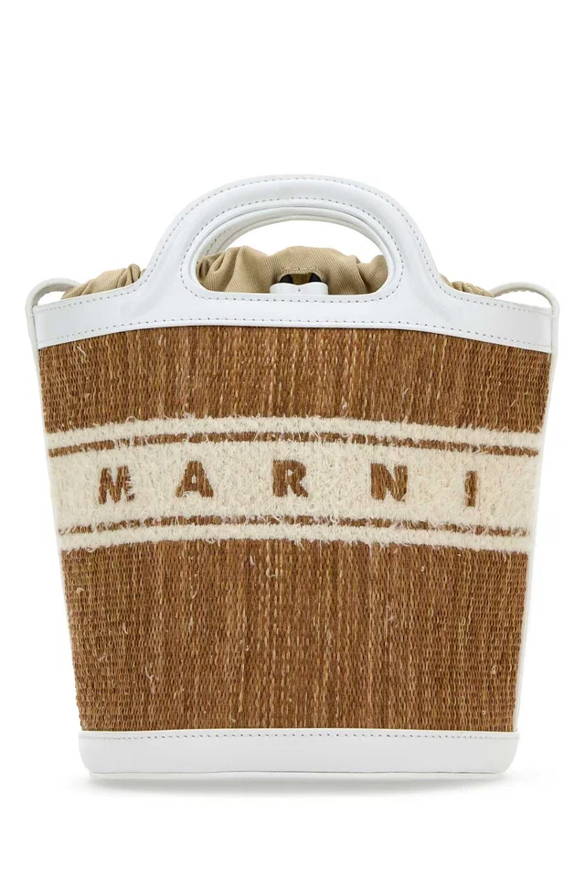 Marni Tropicalia Bucket Bag — Beige in Beige Woven leather from HEWI