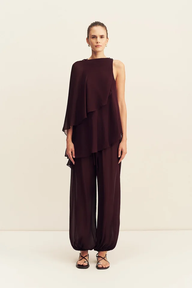 Shona Joy AMINA ASYMMETRICAL TIERED TOP - WINE TASTING from Shona Joy, photo 1 of 1