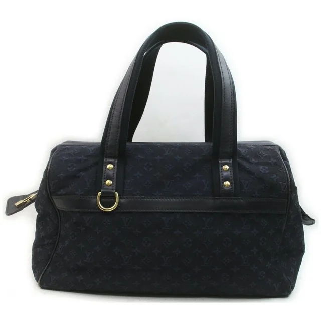 Louis Vuitton Rare Navy Blue Monogram Josephine GM Boston Speedy in Navy Leather from Bagriculture