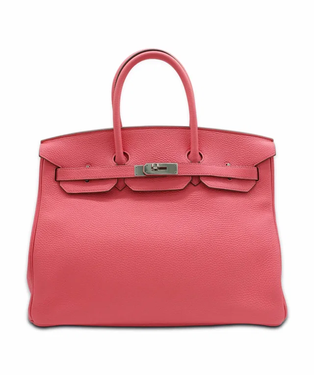 Hermès Birkin 35 Rose Lipstick Togo PHW in Pink Togo leather from Luxury Promise